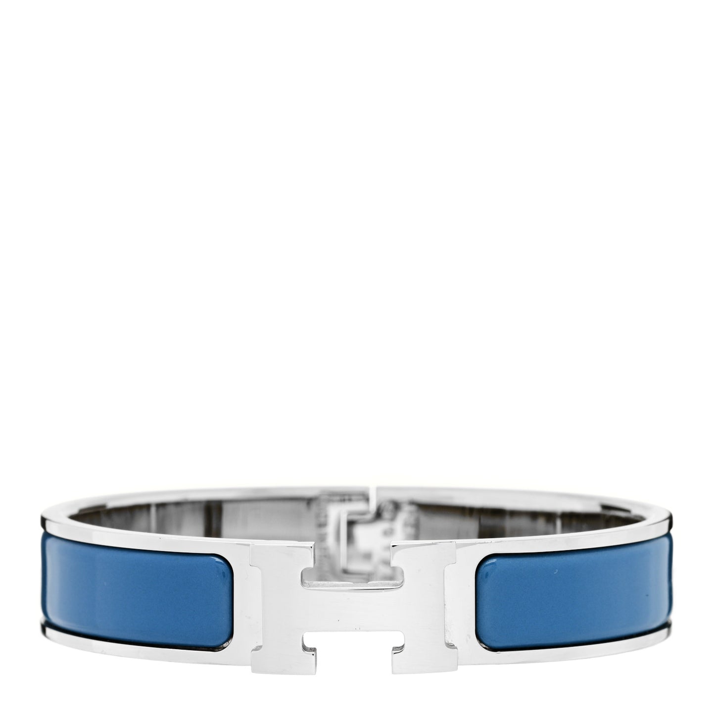 Enamel Narrow Clic Clac H Bracelet PM Bleu Turquin