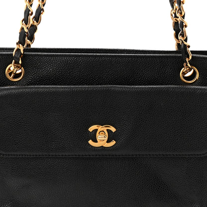 Chanel Caviar Flap Shoulder Bag Black 8 of 10