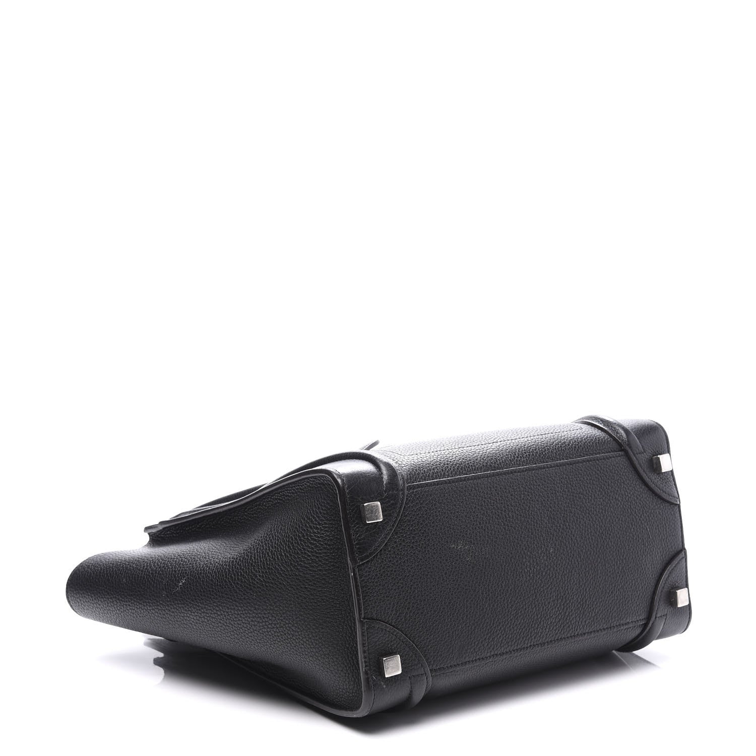 Celine Drummed Calfskin Micro Luggage Black 3 of 9