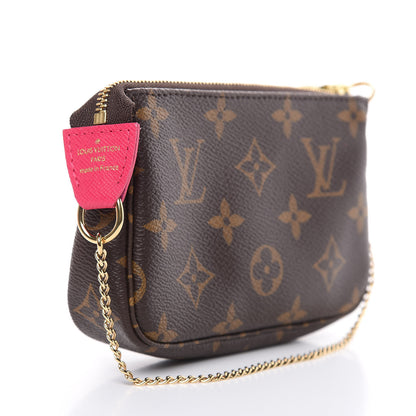 Louis Vuitton Monogram 2019 Christmas Animation Mini Courchevel Pochette Accessories Fuchsia 3 of 10