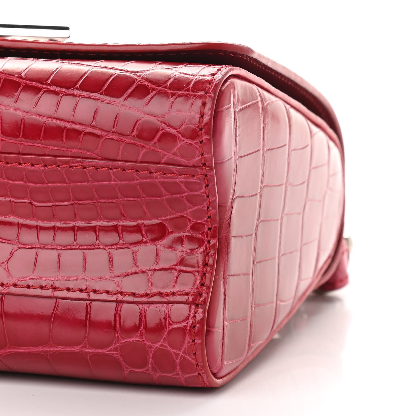 Crocodile Twist Shoulder Bag PM Rubis