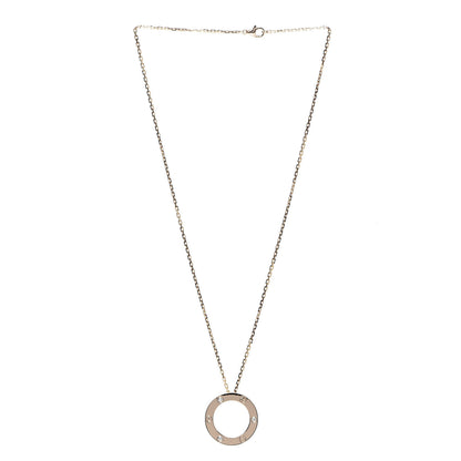 Cartier 18K Pink Gold 3 Diamonds LOVE Pendant Necklace 3 of 8