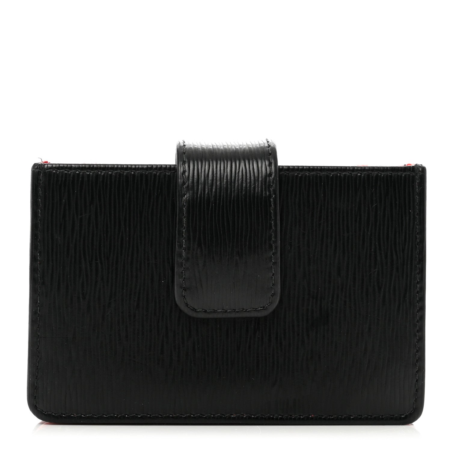 Prada Vitello Move Accordion Card Case Black Lacca 1 of 8