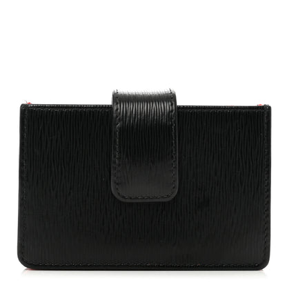 Prada Vitello Move Accordion Card Case Black Lacca 1 of 8