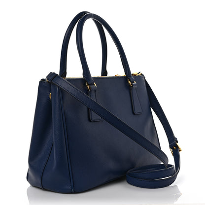 Prada Saffiano Small Galleria Double Zip Tote Bluette 3 of 10