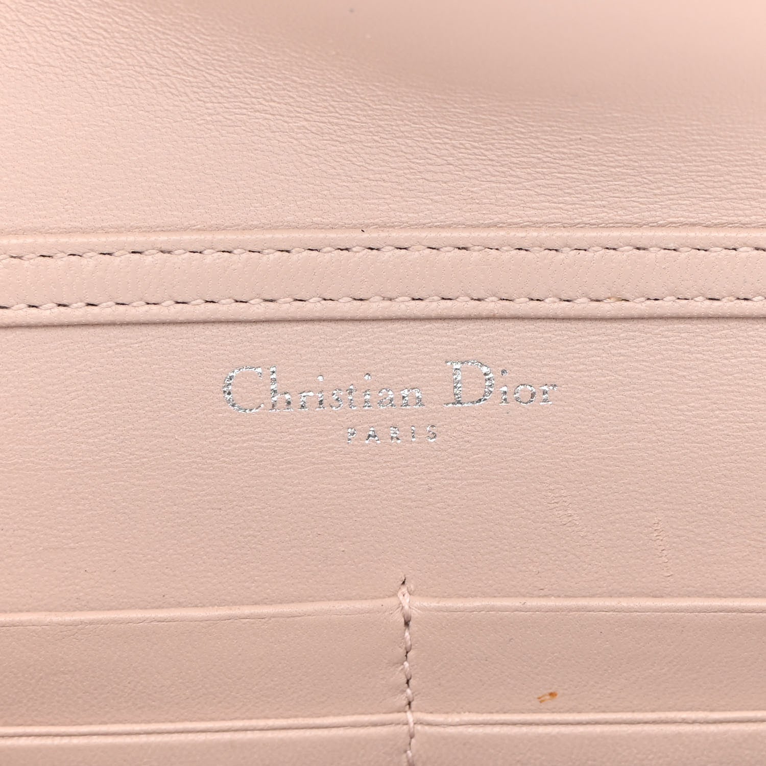 Christian Dior Grained Calfskin Diorama Wallet on Chain Pouch Nude 6 of 18