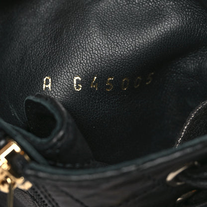 Chanel Lambskin Patent Calfskin Quilted Logo Lace Up Combat Boots 36 Black 7 of 9