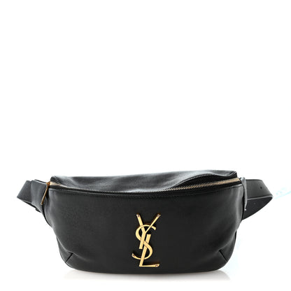 Saint Laurent Grain De Poudre Monogram Belt Bag Black 1 of 8