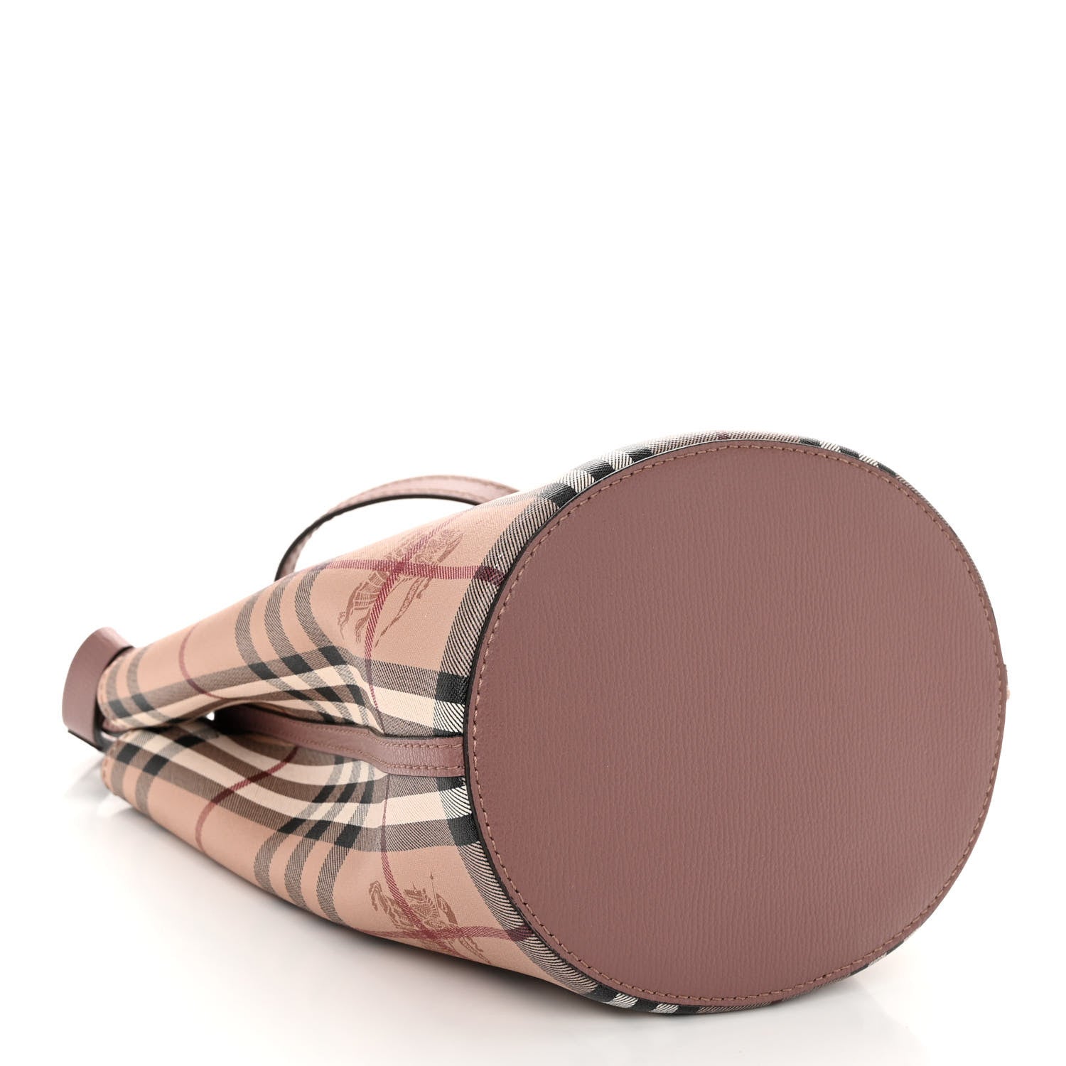 Burberry Haymarket Check Colours Small Lorne Bucket Crossbody Elderberry 4 of 9