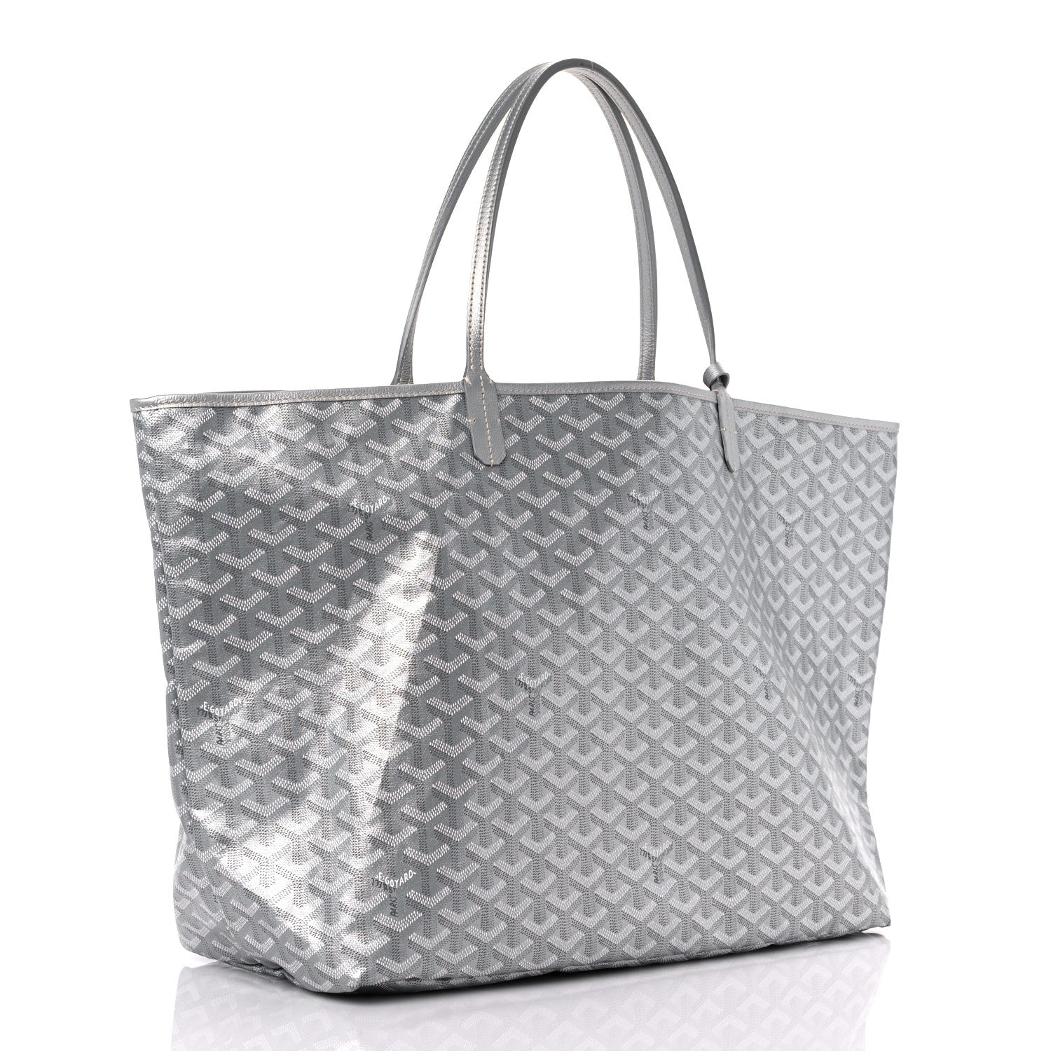 Goyard Goyardine Precious Metals Saint Louis GM Silver 3 of 12