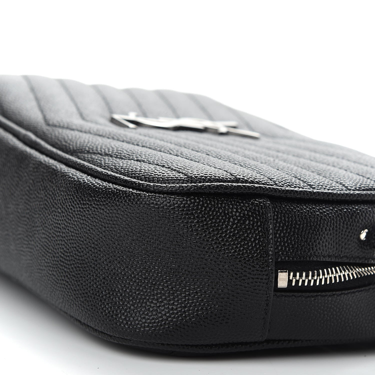 Saint Laurent Grain De Poudre Matelasse Monogram Mini Lou Camera Bag Black 8 of 8