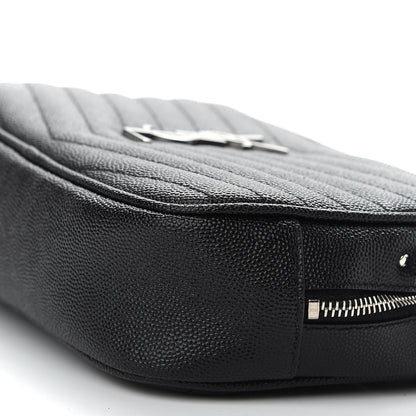 Saint Laurent Grain De Poudre Matelasse Monogram Mini Lou Camera Bag Black 8 of 8