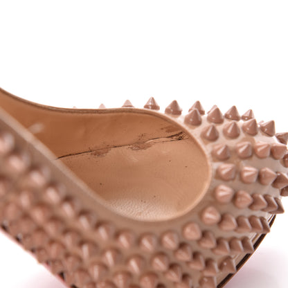 Christian Louboutin Patent Alti Spikes 140 Pumps 38 Nude 18 of 26