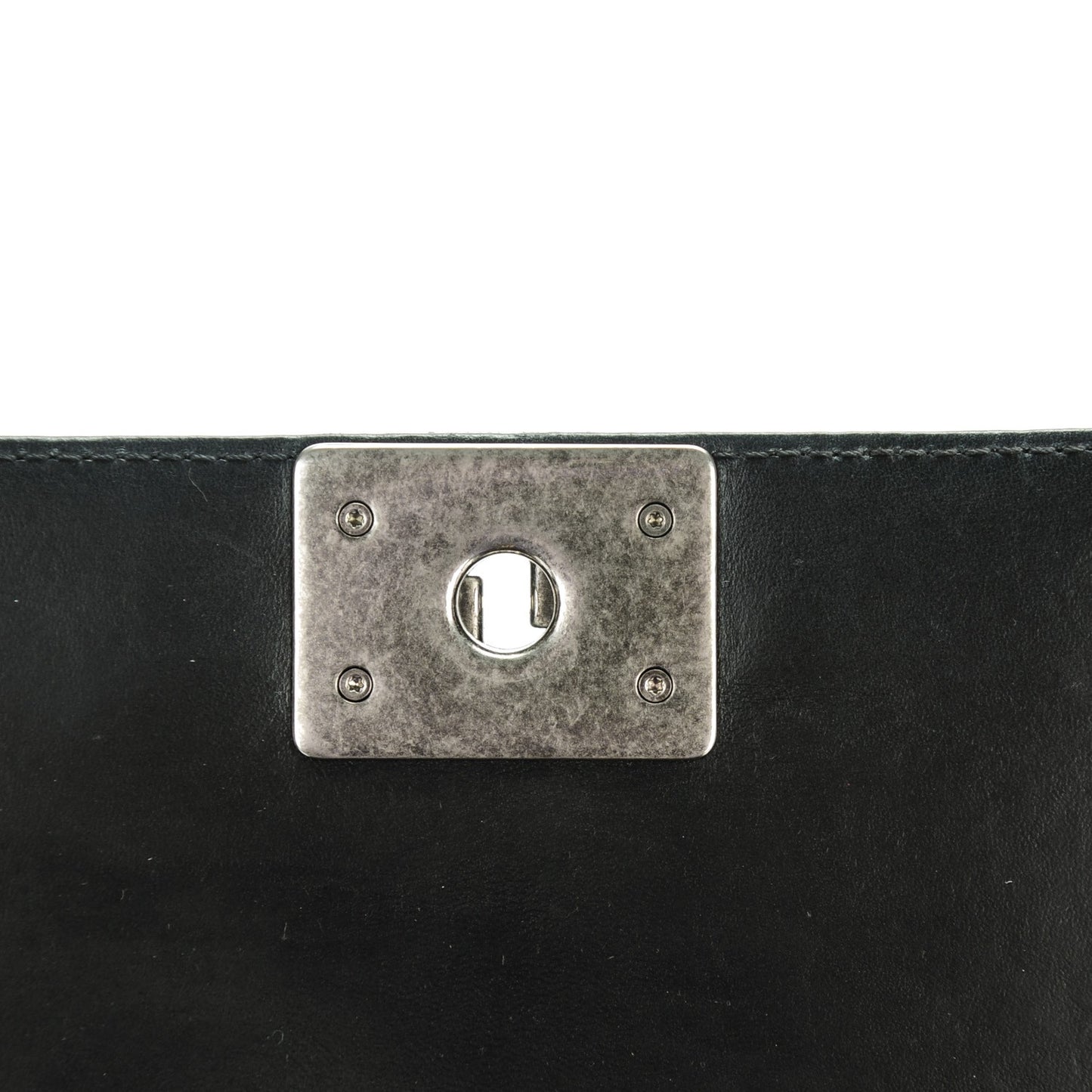Lambskin Quilted Medium Boy Flap Black Beige