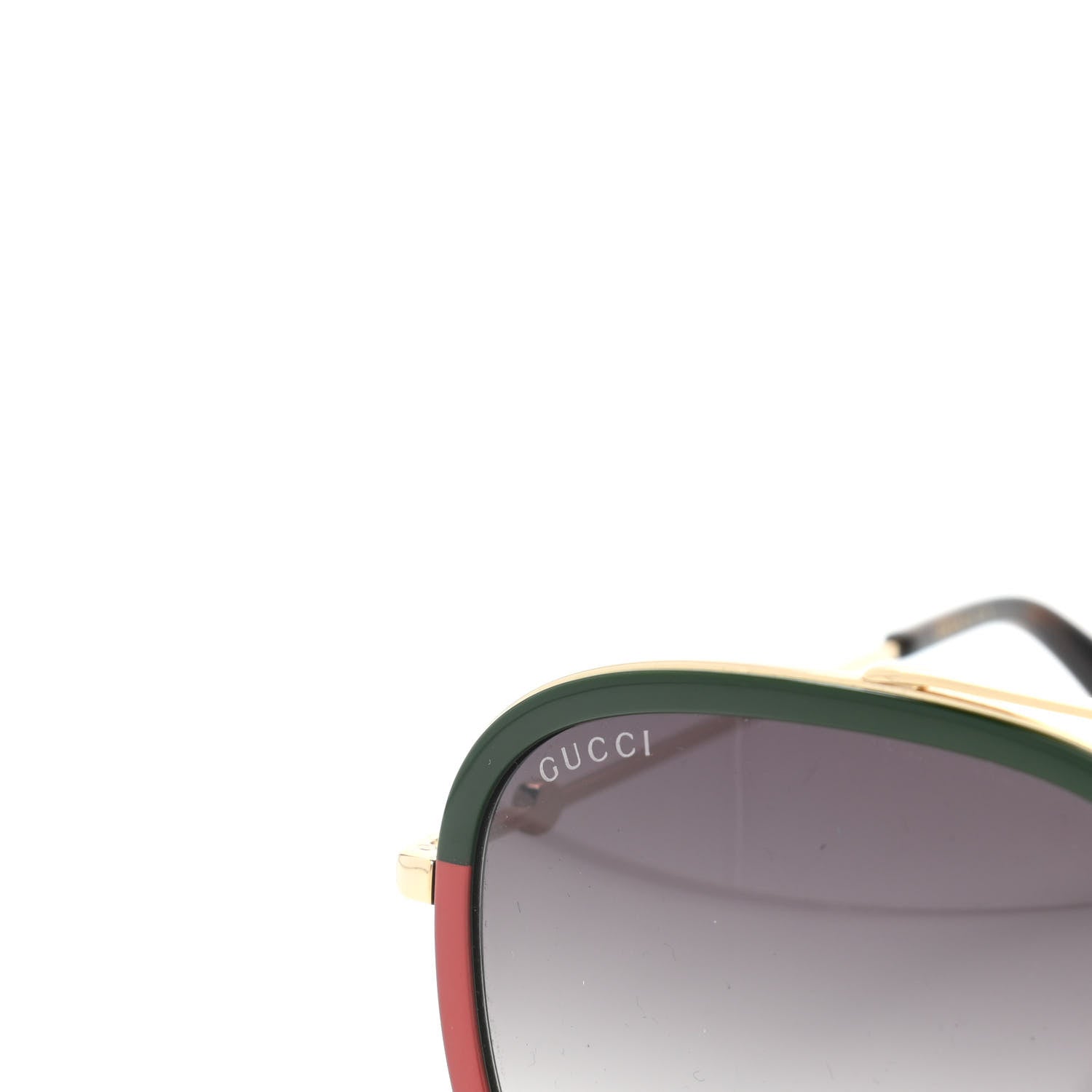 Gucci Web Aviator Sunglasses GG0062S Green Red 5 of 8