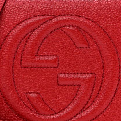 Gucci Pebbled Calfskin Small Soho Disco Bag Tabasco Red 8 of 10