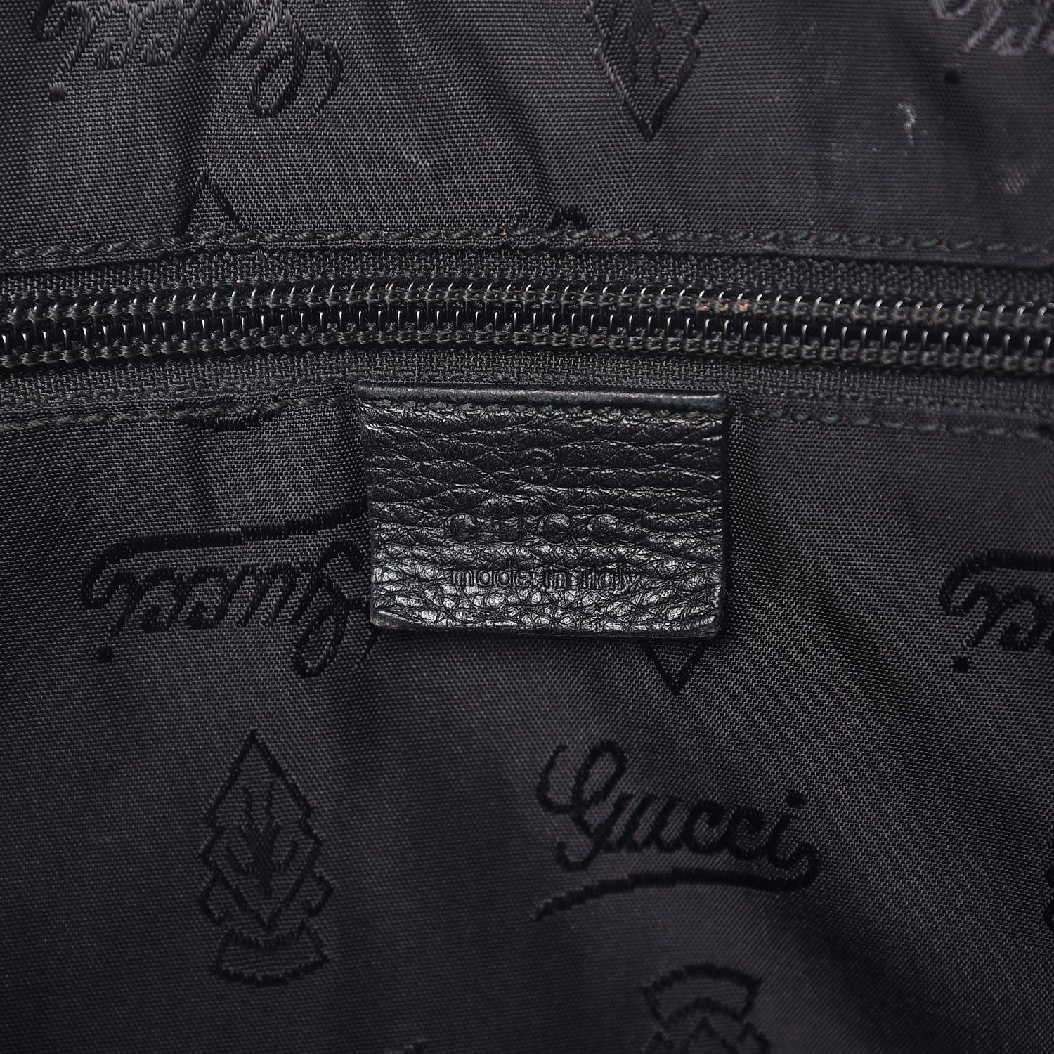 Gucci Guccissima Medium Flap Messenger Bag Black 6 of 15