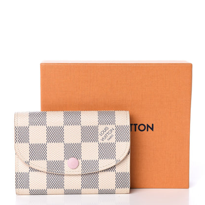 Louis Vuitton Damier Azur Rosalie Coin Purse Rose Ballerine 9 of 9
