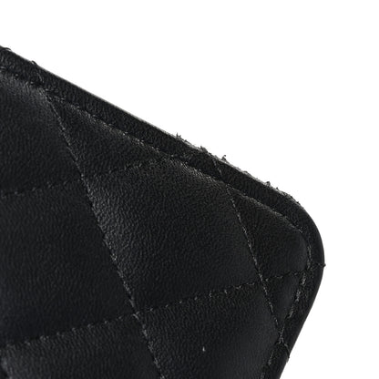 Chanel Lambskin Quilted Metal Top Handle Crossbody Flap Black 14 of 16
