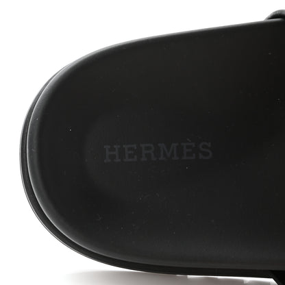 Hermes Calfskin Womens Chypre Sandals 39 Black 5 of 10