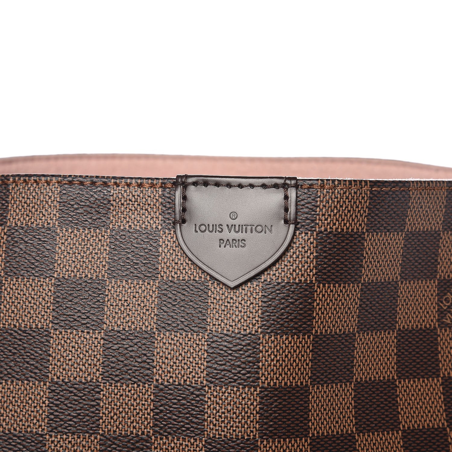 Louis Vuitton Damier Ebene Caissa Hobo Rose Ballerine 8 of 10