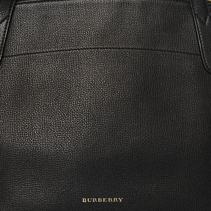 Burberry Derby Calfskin House Check Medium Welburn Tote Black 7 of 9