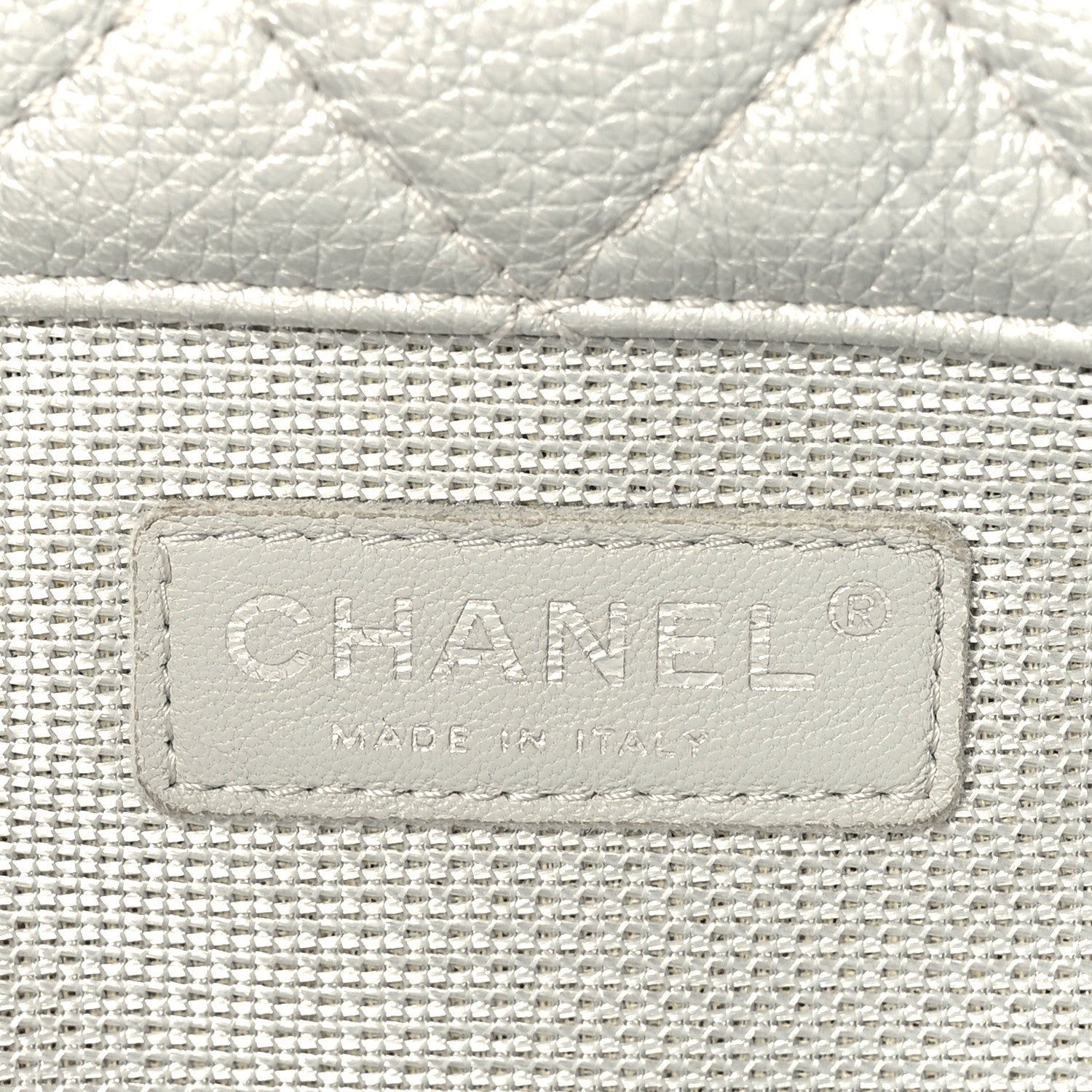 Chanel Metallic Calfskin Quilted XXL Travel Flap Bag Silver 6 of 9