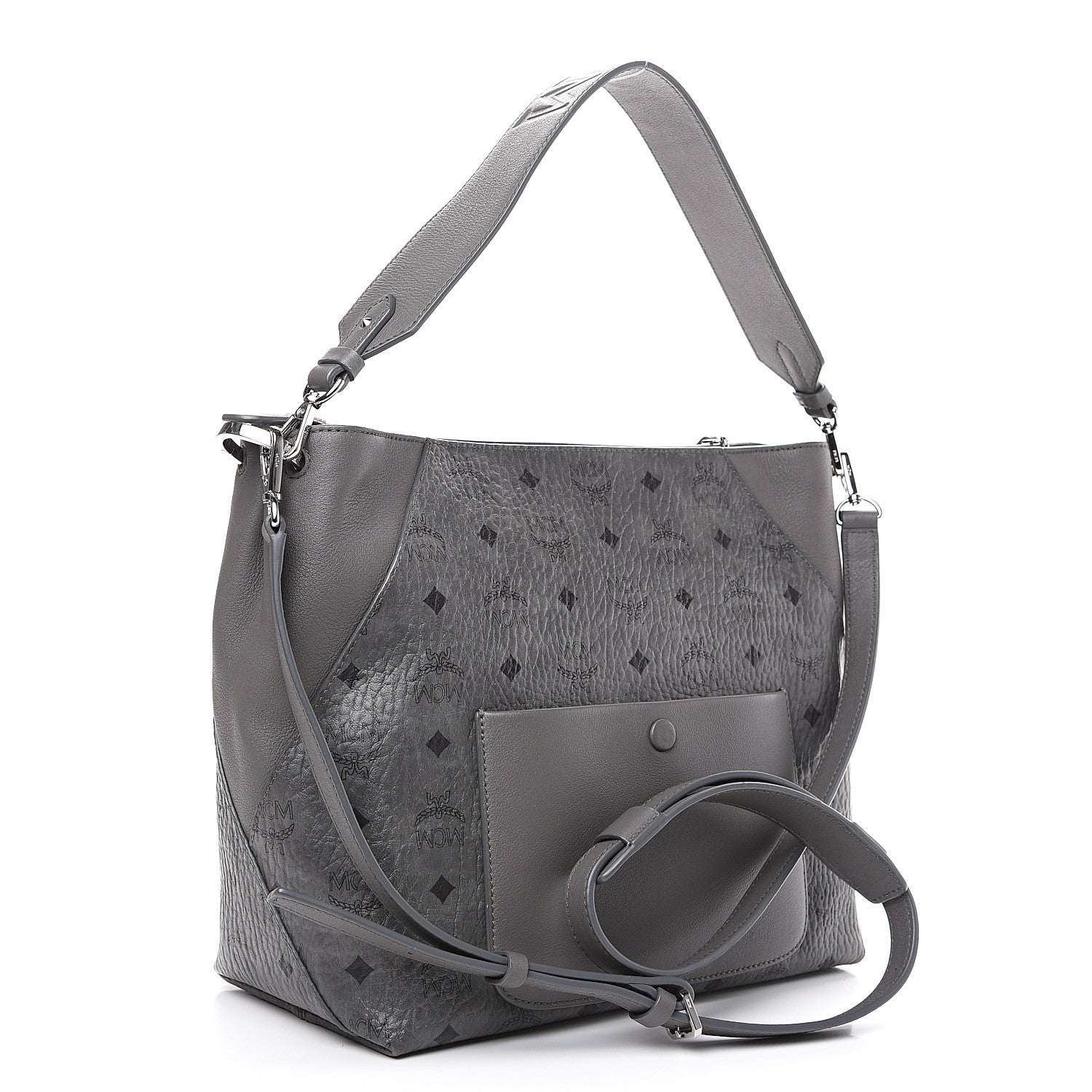 MCM Visetos Medium Klara Hobo Grey 2 of 9