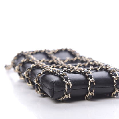 Chanel Lambskin Tech Me Out Clutch With Chain Black 9 of 12