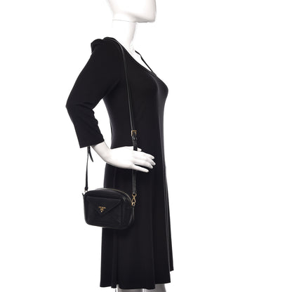 Prada Saffiano Small Camera Crossbody Bag Black 2 of 11