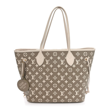 Louis Vuitton Empreinte Monogram Spring In The City Neverfull MM Kaki Beige Cream 1 of 10