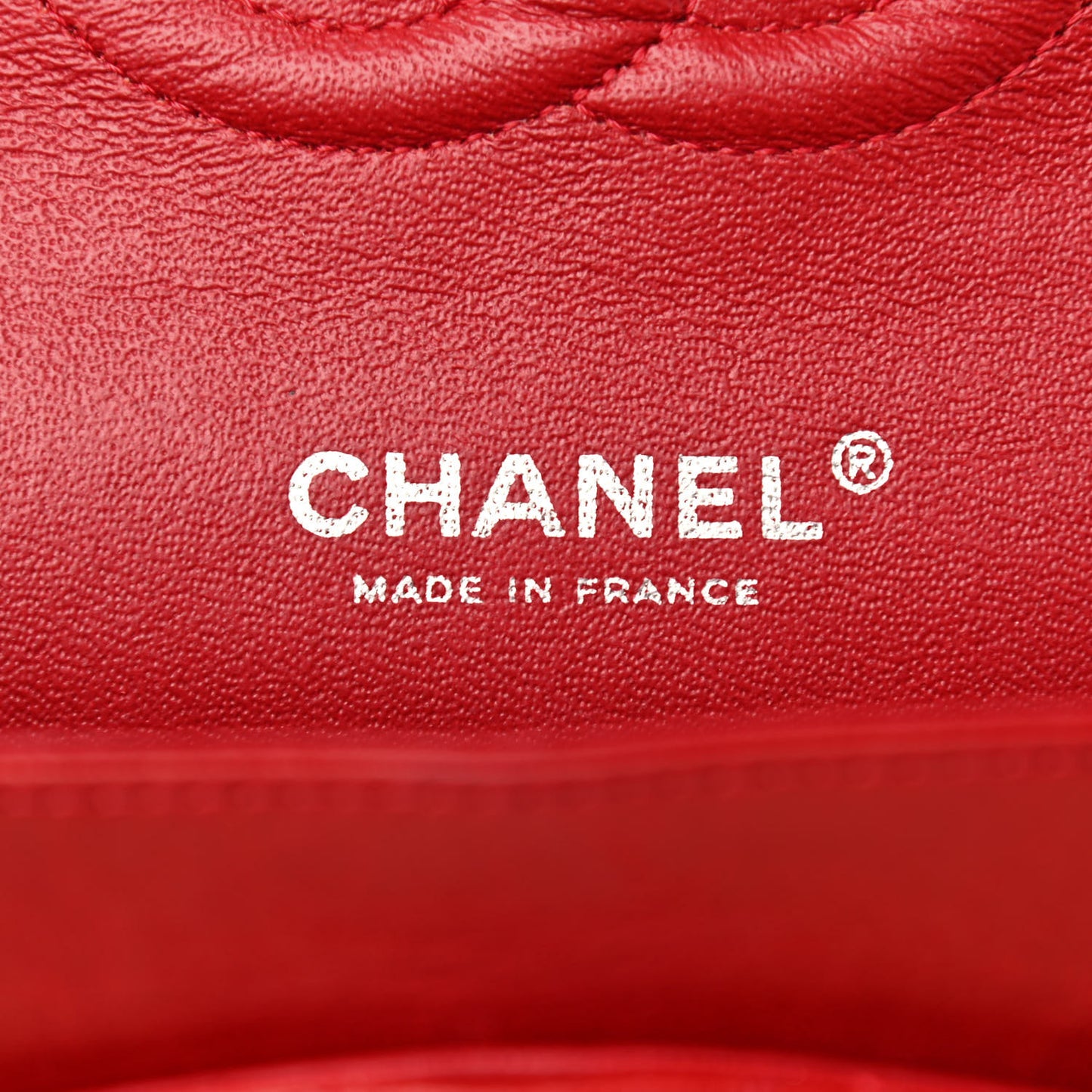 Lambskin Quilted Medium Double Flap Red