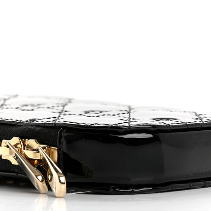 Christian Dior Patent Cannage Lady Dior Phone Holder Black 9 of 12