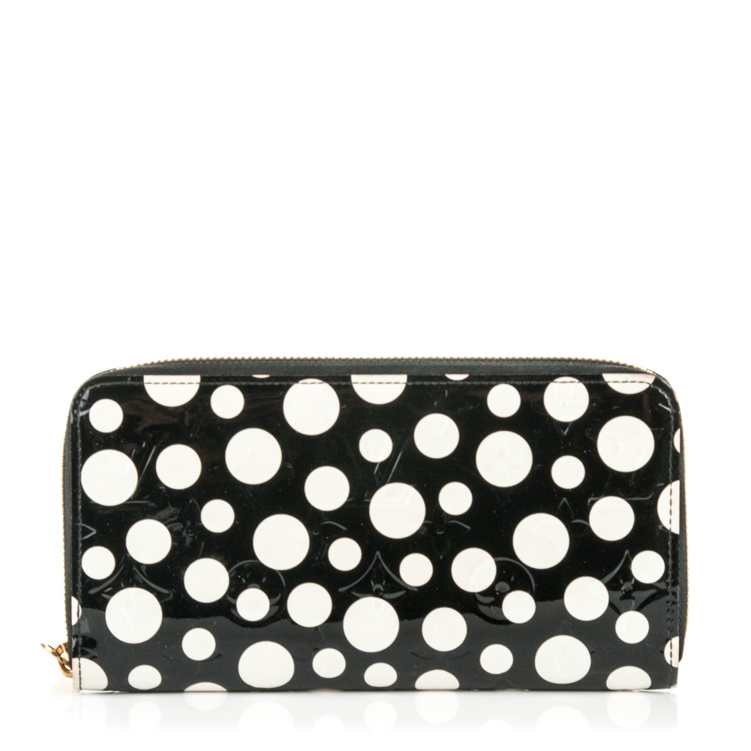 Louis Vuitton Vernis Kusama Infinity Dots Zippy Wallet Black 1 of 11