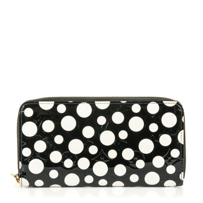 Louis Vuitton Vernis Kusama Infinity Dots Zippy Wallet Black 1 of 11