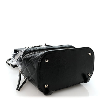 Chanel Crumpled Calfskin PVC Quilted Backpack Black 4 of 11