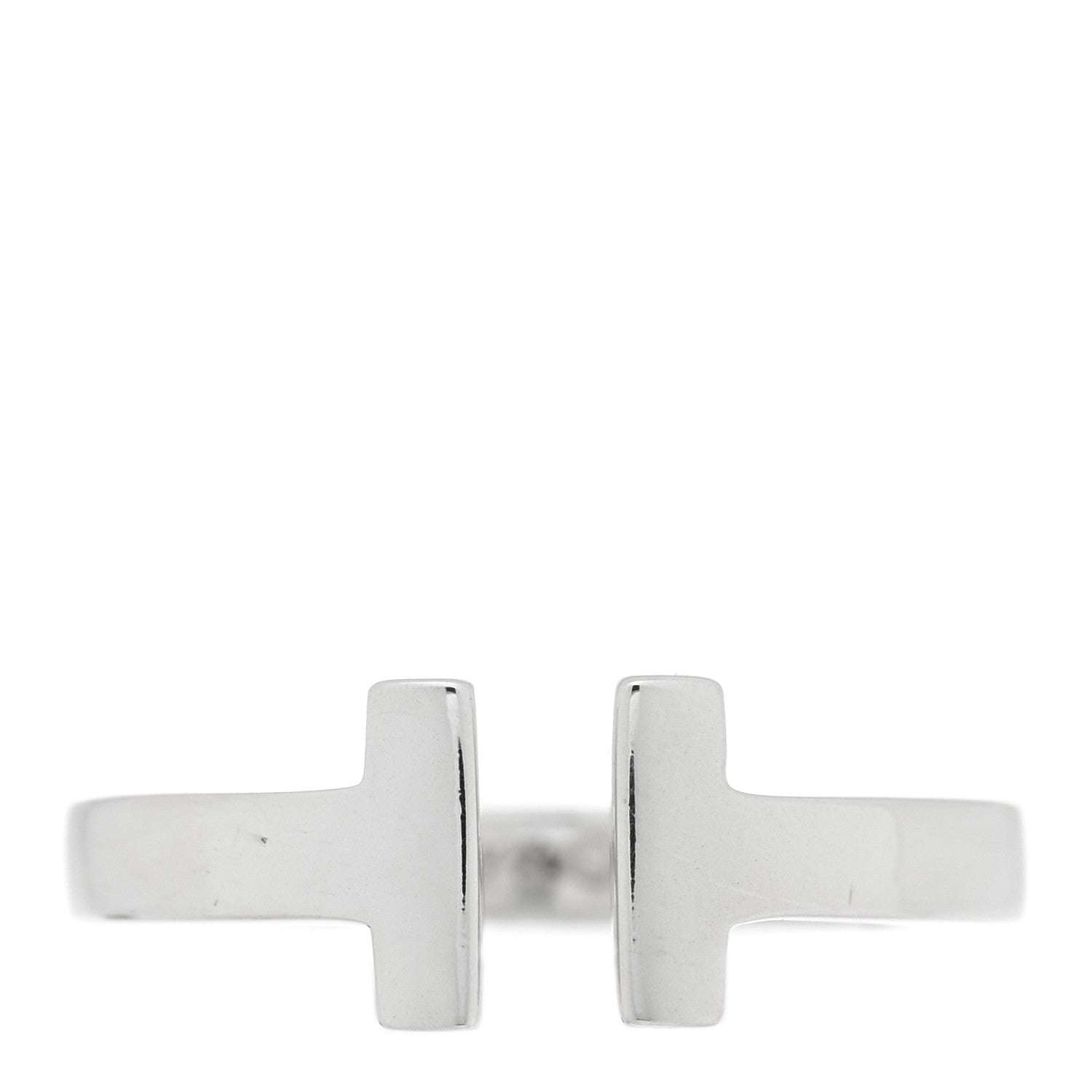 Tiffany Sterling Silver T Square Ring 54 7 1 of 4