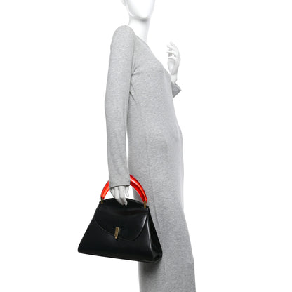 Salvatore Ferragamo Calfskin Prism Top Handle Bag Black 2 of 10