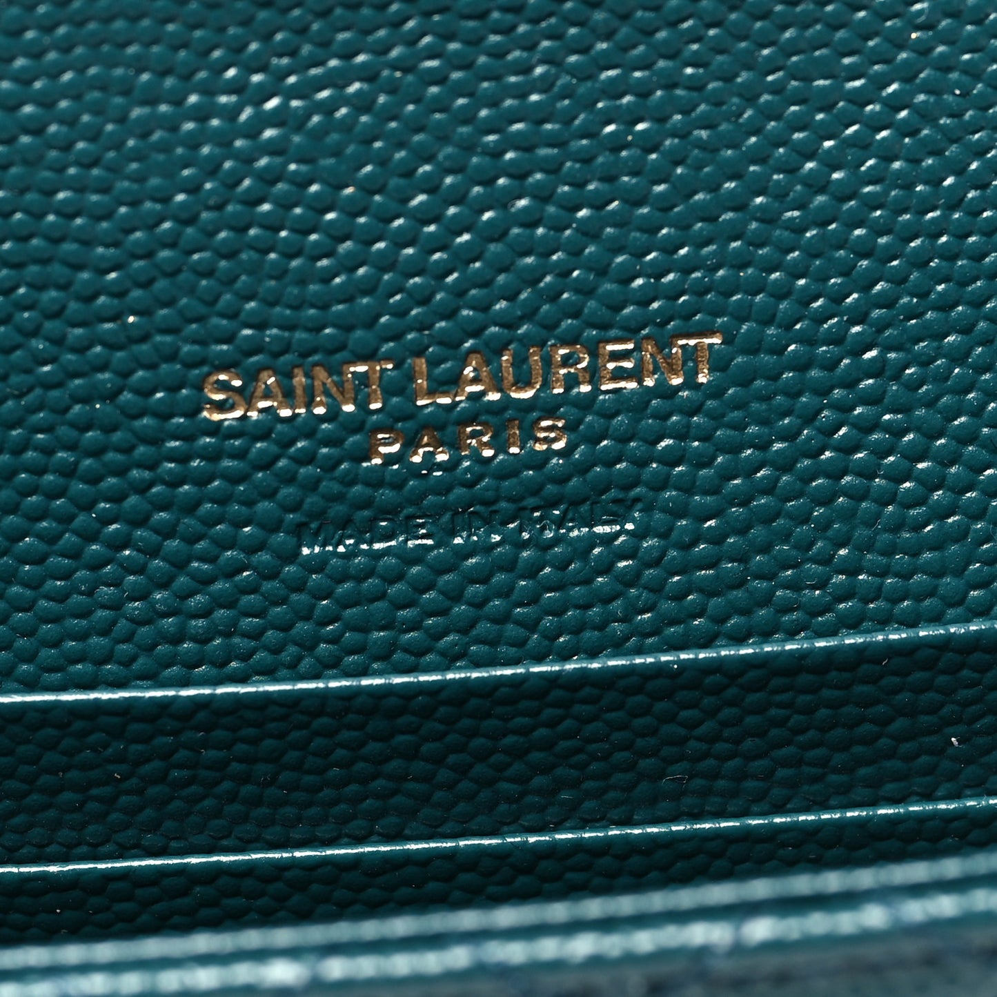 Grain De Poudre Textured Mixed Matelasse Triquilt Small Monogram Envelope Wallet Sea Turquoise