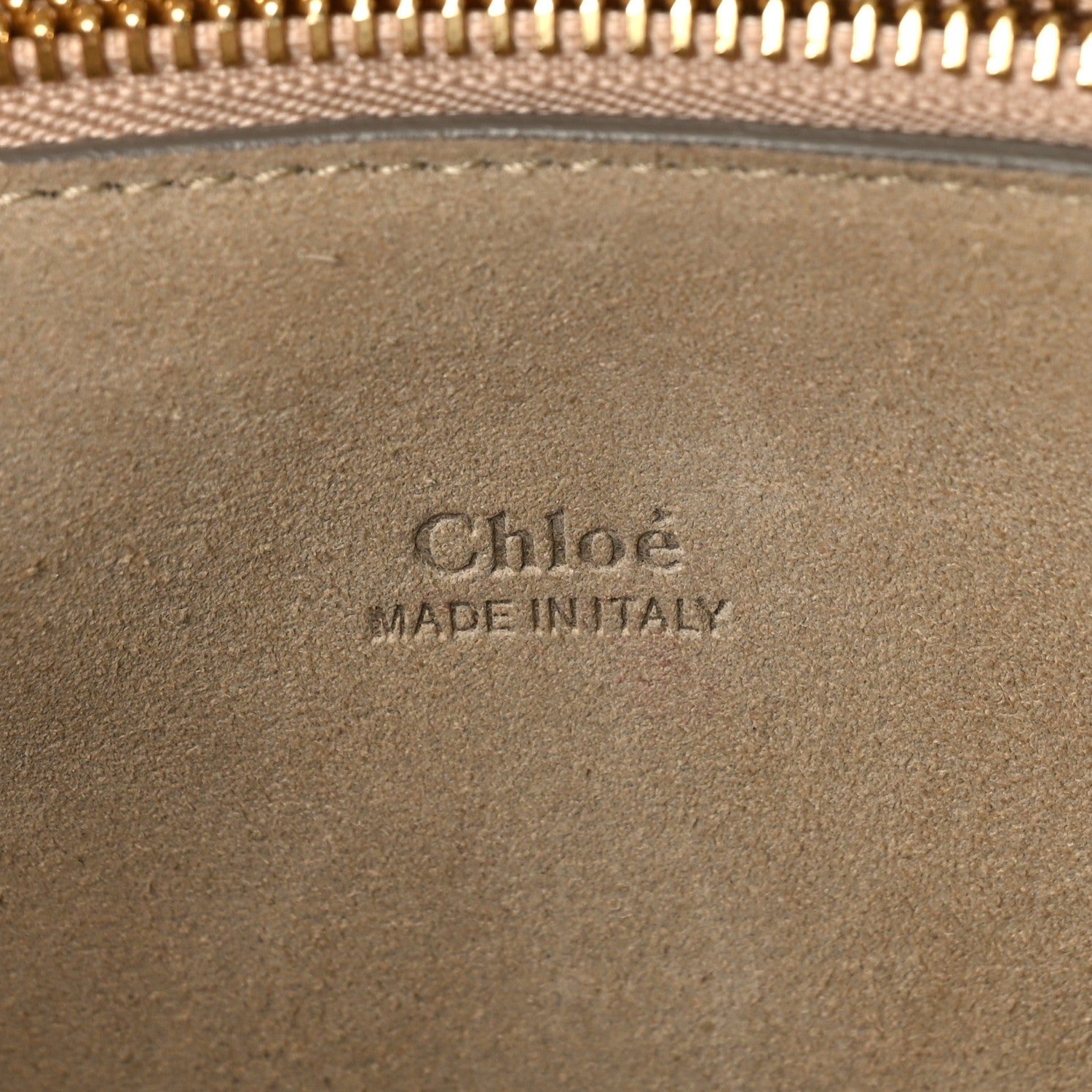 Chloe Calfskin Suede Medium Faye Shoulder Bag Motty Grey 7 of 13