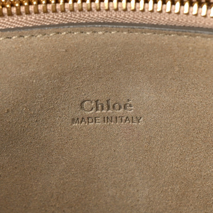 Chloe Calfskin Suede Medium Faye Shoulder Bag Motty Grey 7 of 13