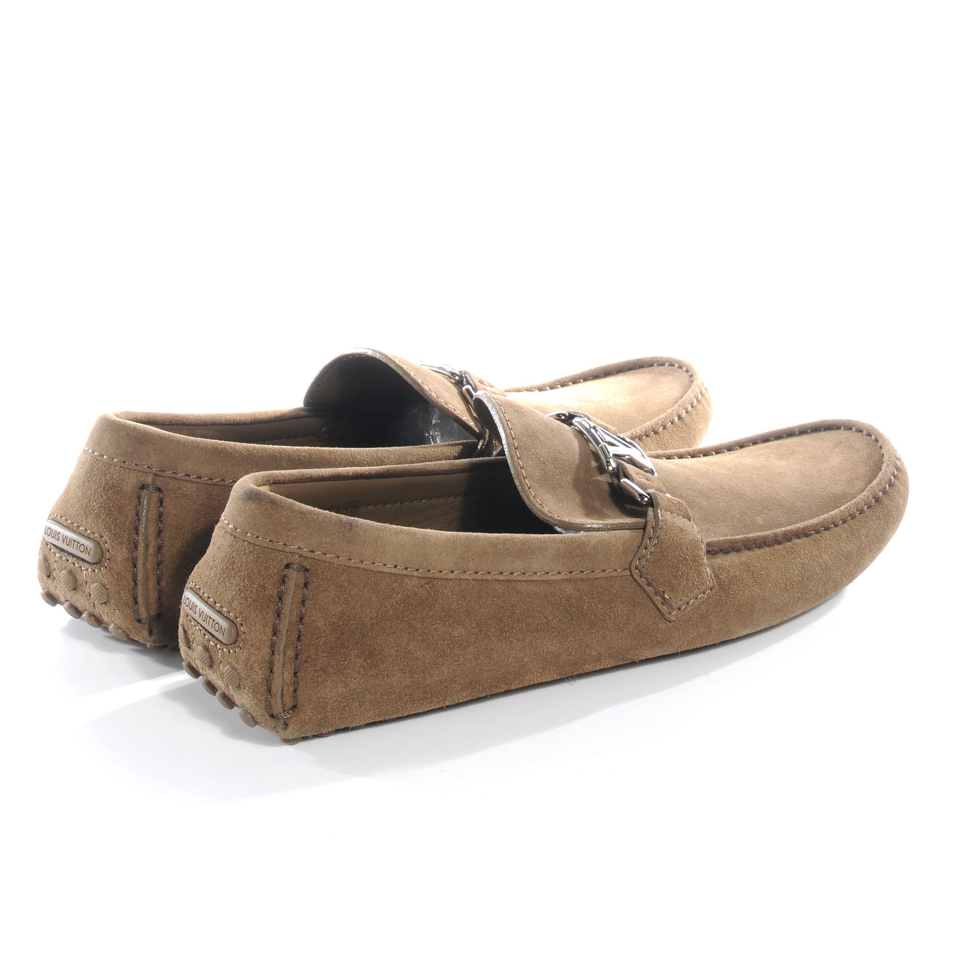Louis Vuitton Suede Hockenheim Loafers Tan 7 4 of 8