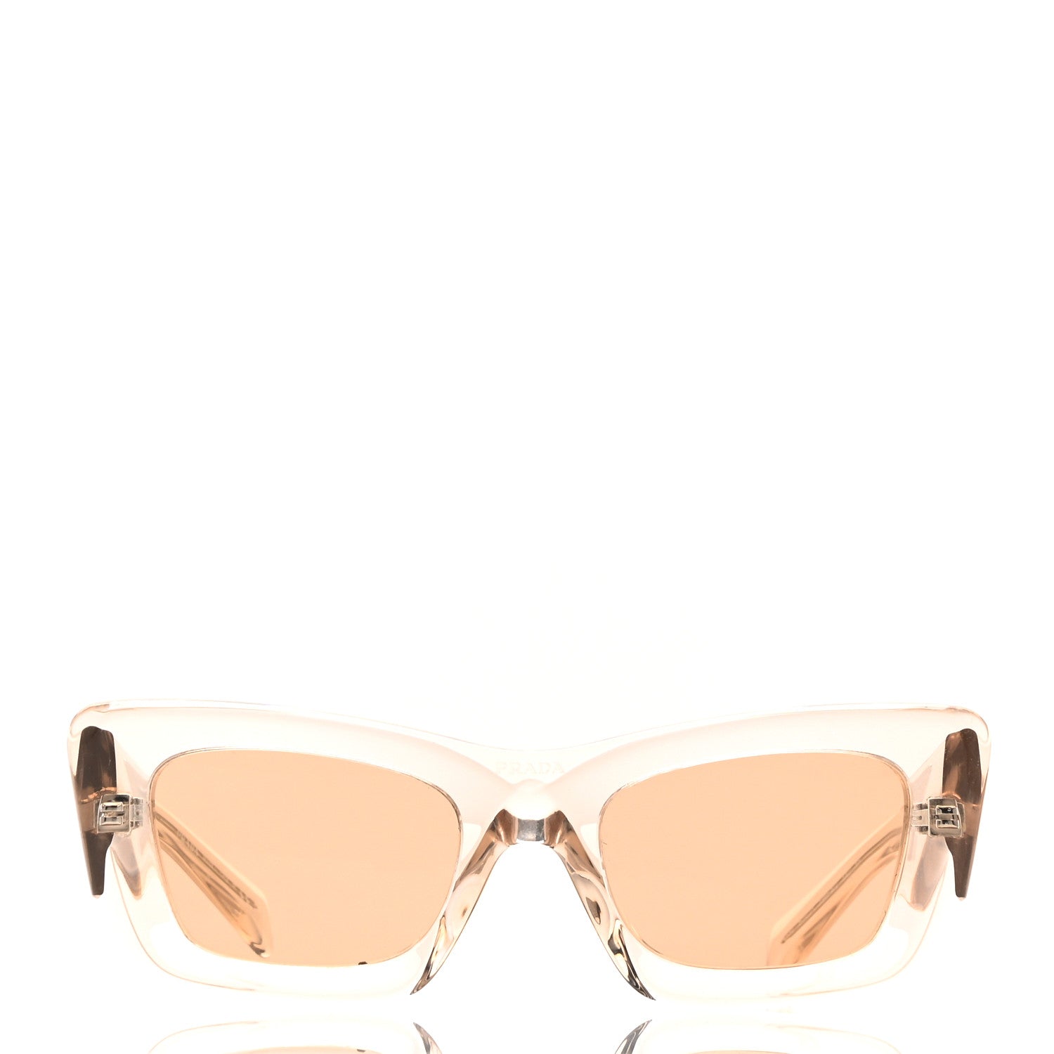 Prada Cat Eye Sunglasses SPR 13Z Transparent Beige 2 of 7