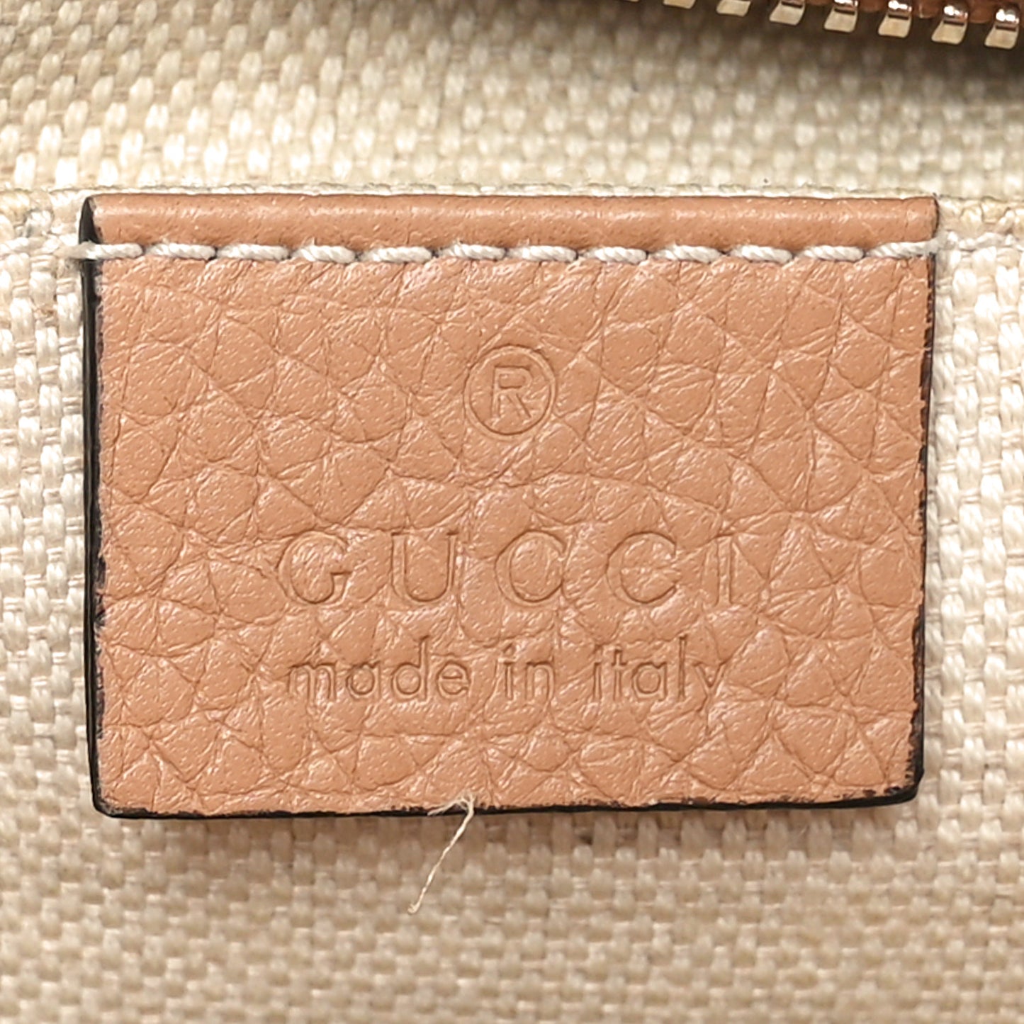 Pebbled Calfskin Small Soho Disco Bag Camelia