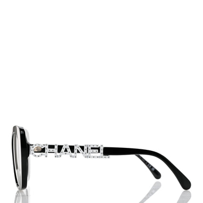 Chanel Acetate Strass Square Sunglasses 5422-B-A Black White 3 of 8