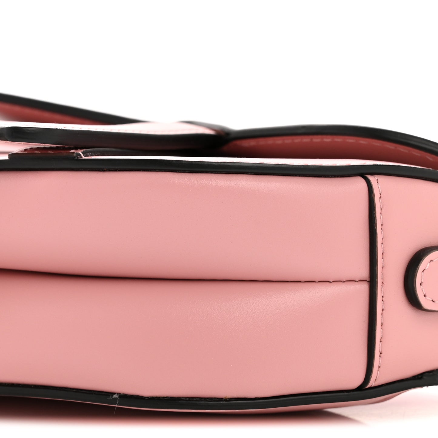 Supple Calfskin Mini Saddle Bag With Strap Old Rose