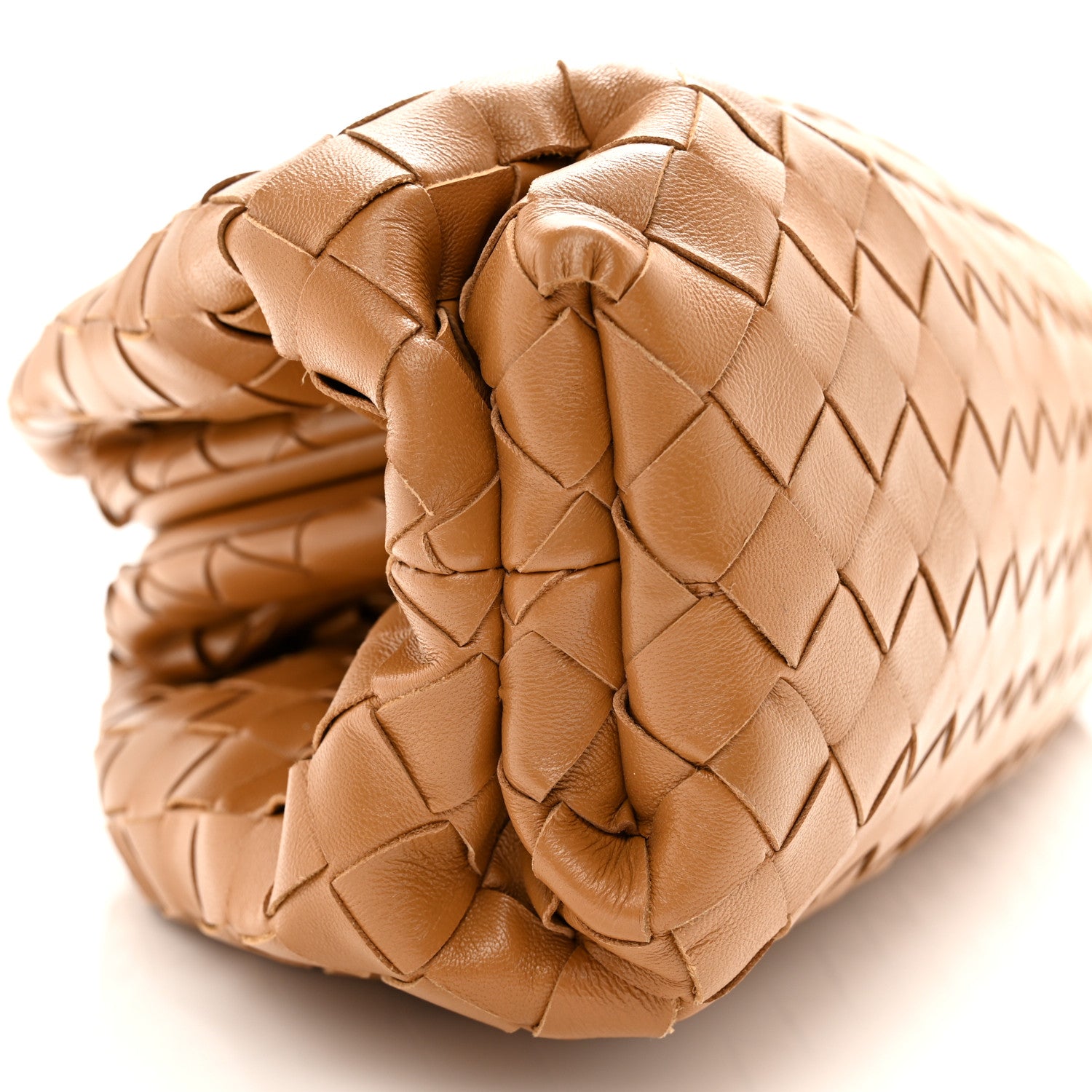 Bottega Veneta Nappa Maxi Intrecciato The Pouch Oversized Clutch Caramel 8 of 10