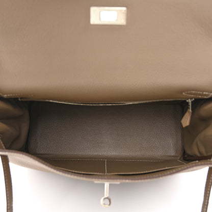 Hermes Togo Kelly Retourne 32 Etoupe 5 of 12