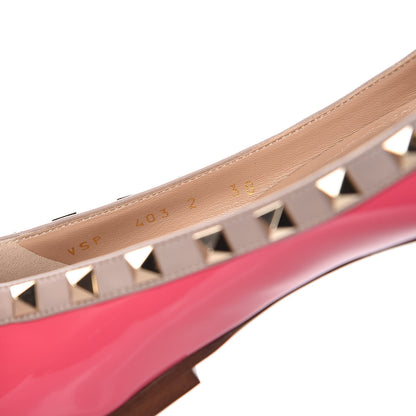 Valentino Garavani Patent Nappa Rockstud Ballerina Flats 38 Shadow Pink Poudre 8 of 9