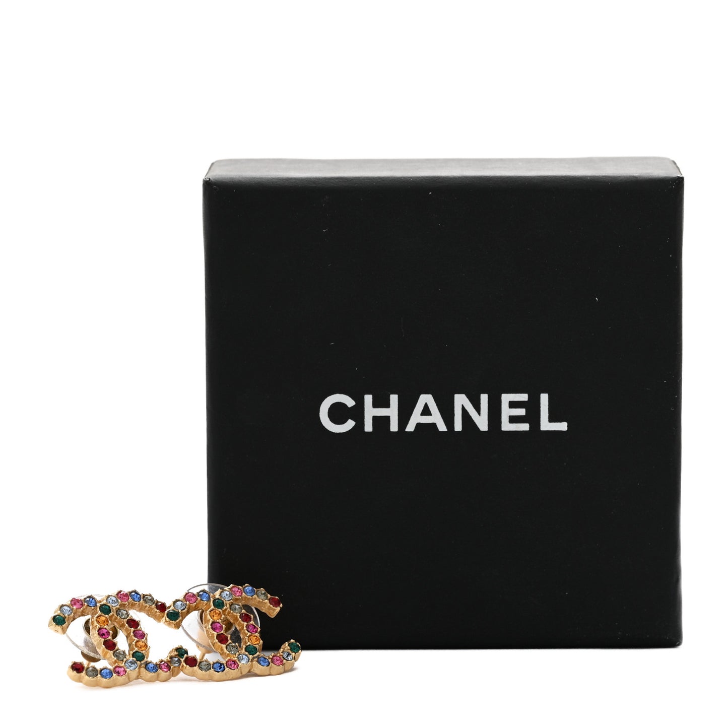 Crystal Over The Rainbow CC Earrings Gold Multicolor